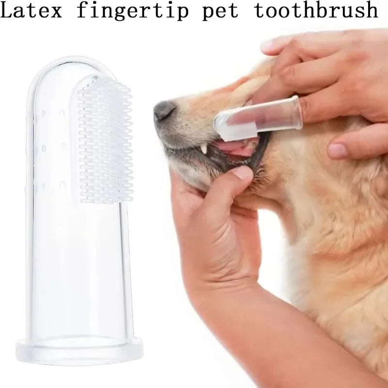 30 PCS Set Super Soft Pet Finger Toothbrush Teddy Dog Brush Bad Breath Tartar Plaque Treatment Teeth Care Tool Dog Cat Cleaning Silicone Gel Pet Cleaning Supplies