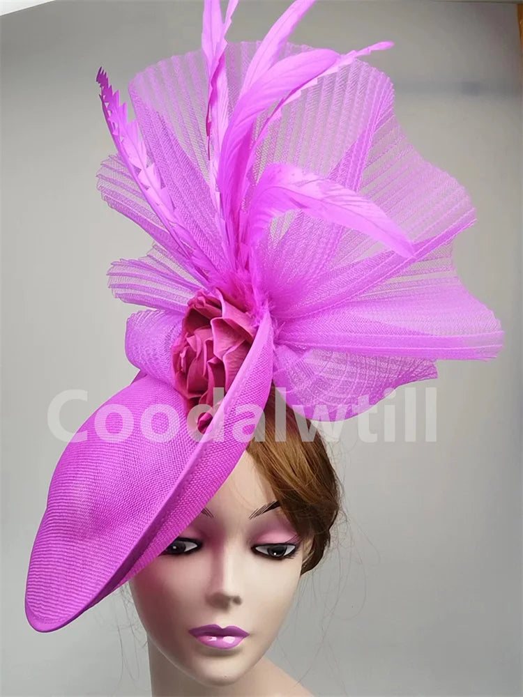 NEW Arrivals 15 Colors/Patterns Luxury Elegant Flower Fascinator Pillbox Cap Wedding Women Fascinator Hat Headband Kentucky Derby Ladies Millinery Cap Mesh Bride Hats