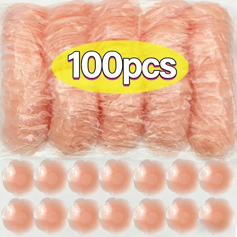 20/50/100 PCS Set Women Reusable Breast Petals Lift Invisible Silicone Bra-Less Pasties Pads Nipple Cover Invisible Petal Adhesive Bra Cover  Stickers Ladies Underwear Accessory Sets