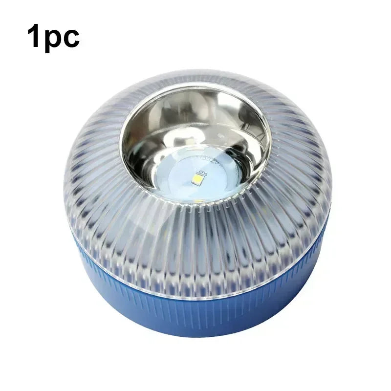 4 PCS Set Newest Portable Emergency Light Car Emergency Beacon Light Orange/Blue/Red Magnetic Induction Strobe Light Waterproof Flashlight Car Safety Accessories