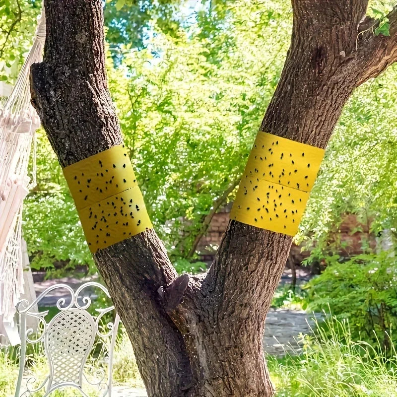 1 Roll 5M of Yellow Double-Sided Insect Proof Tape To Prevent Insects, Ants, and Moths From Climbing. Outdoor Garden Insect Trap Home Gardening Accessories