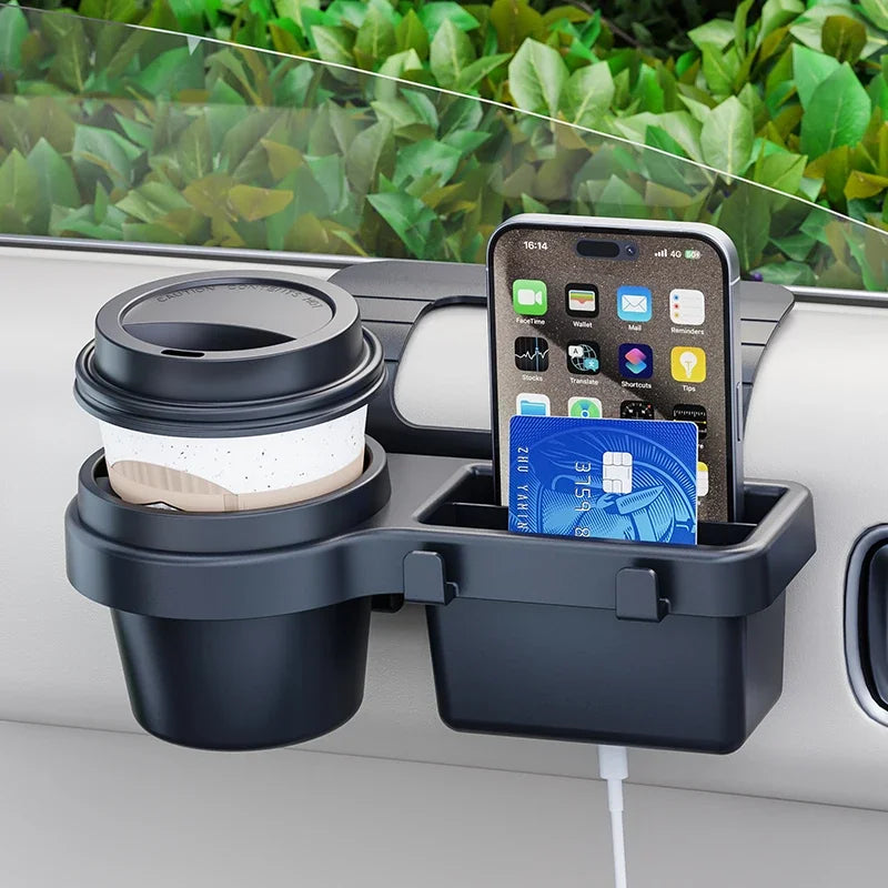 NEW Arrivals Car Organizer Box with Cup Holder Drink Holder Multifunctional Side Door Window Phone Slot Hanging Storage Rack for Vehicle Cars Accessories