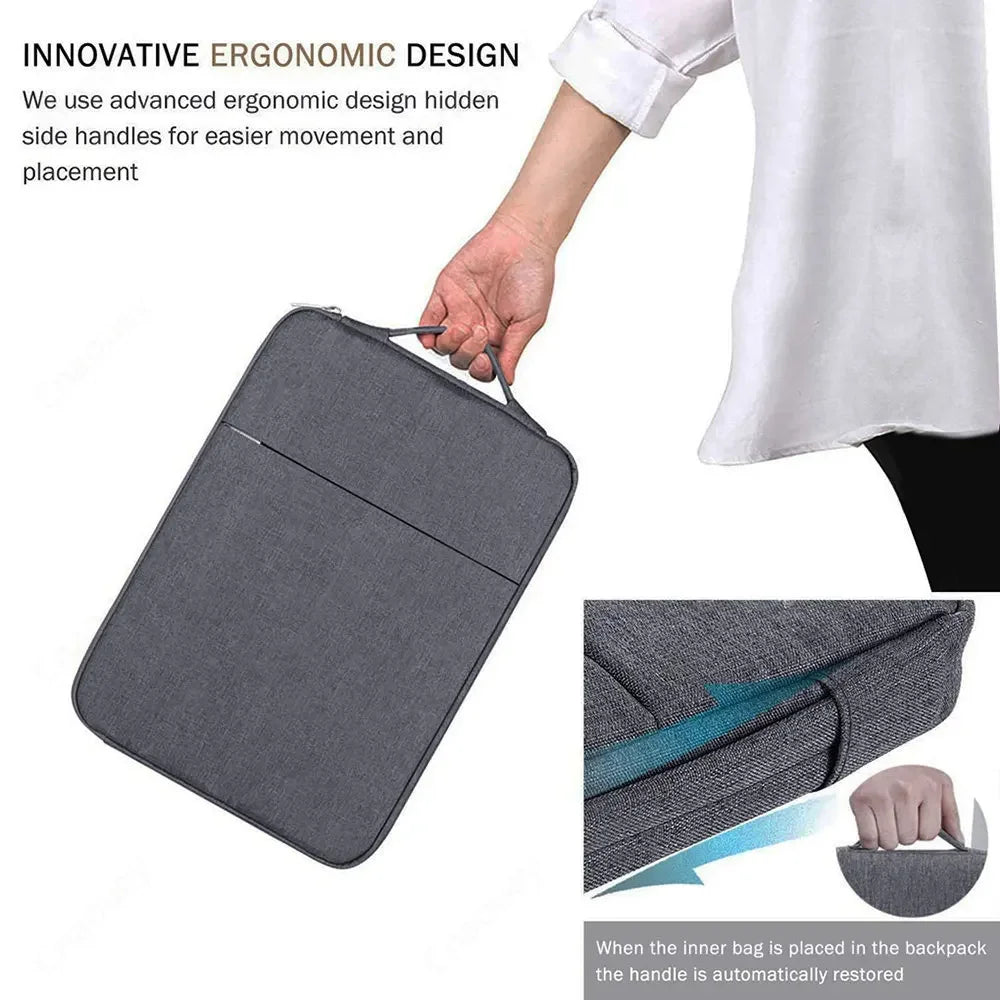 Laptop Sleeve Handbag Case for HP 13.3" 13.5" 14" 15.6" 16" Waterproof Zipper Portable Notebook Cover for HP 11.6" 12.5" Bag