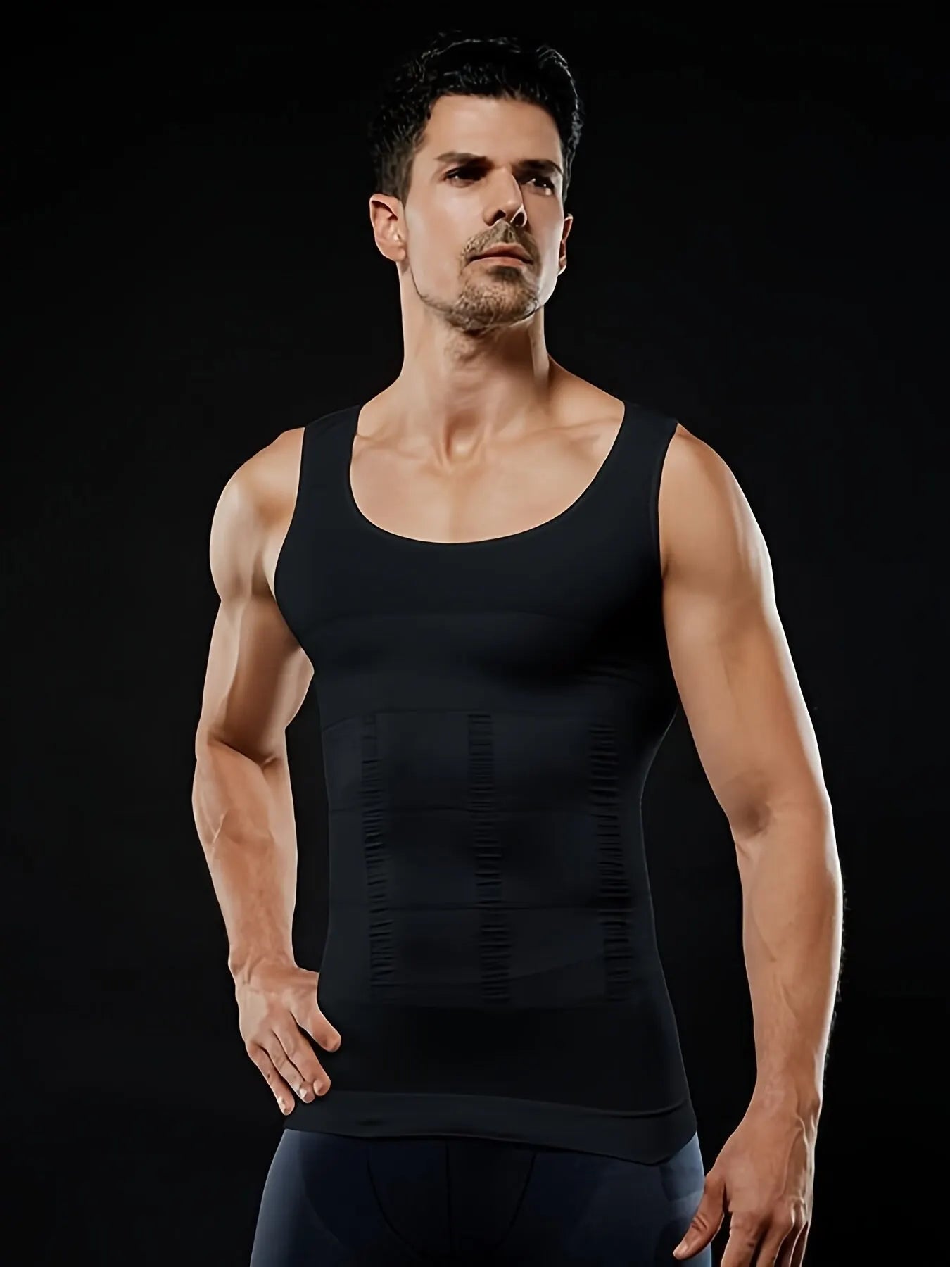 Men's Compression Body Shaper Tank Top, Slimming Vest