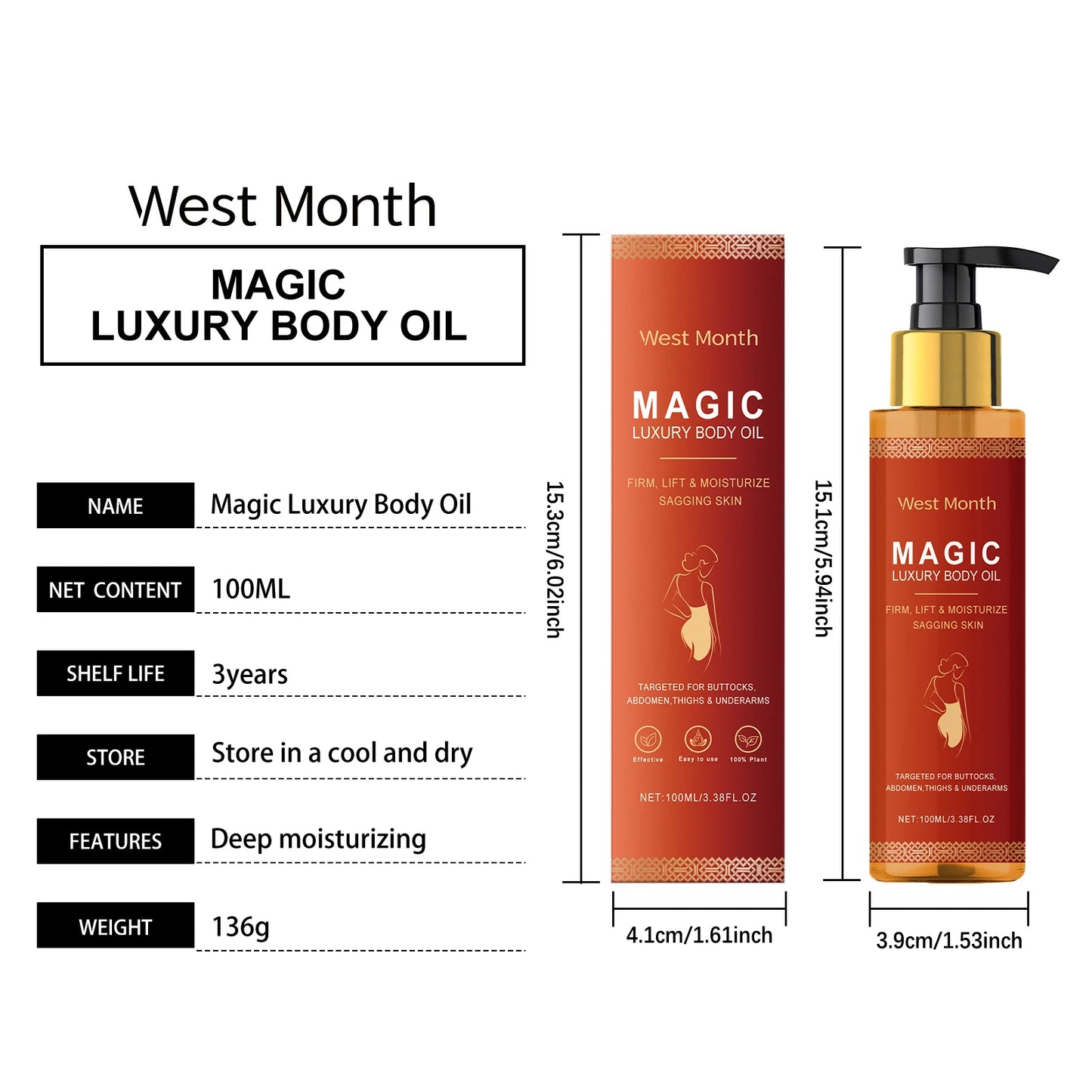 Buy 10 Get 12 Free Body Firming Moisturizing Oil Moisturizes, Lifts, Tightens, Laxity Repairs and Nourishes the Skin, Korean Products Skin Care Sets