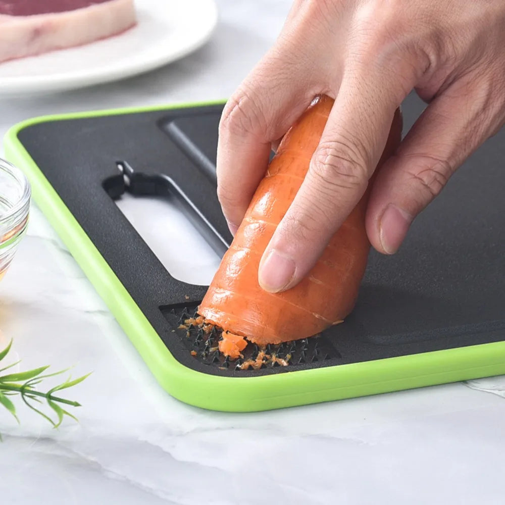 4 in 1 Defrosting Cutting Board Rectangular with Grater Sharpener Chopping Board Double Sided Quick Defrosting Tray Frozen Meat Kitchenware Utensils Tools