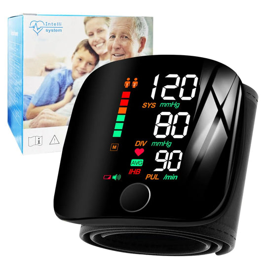 NEW Arrivals English Voice Digital Wrist Tonometer Medical Blood Pressure Monitor Heart Rate Sphygmomanometer Tensiometers Meter Cuff Women Men Health Care Supplies