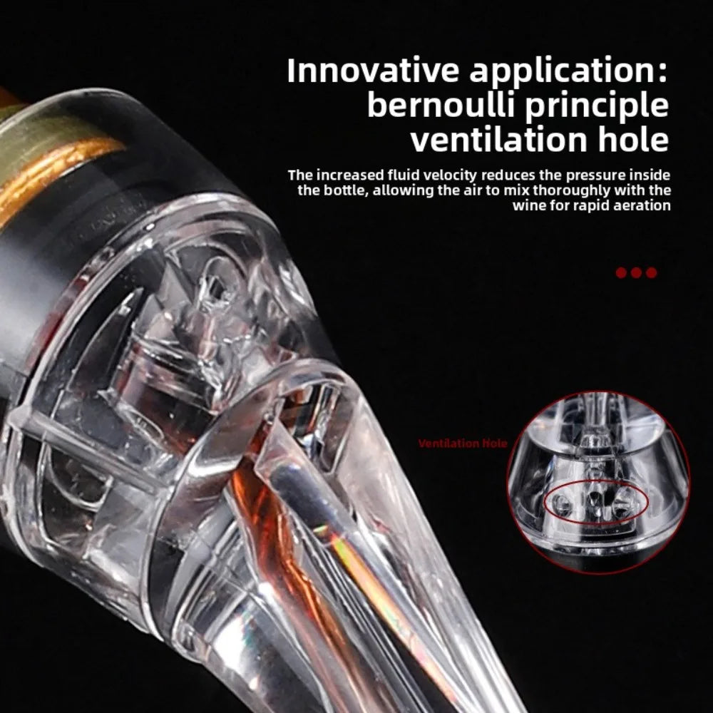NEW Wine Aerator Pourer Premium Aerating Alcohol Pourer Red Wine Decanter Cap Spout Stopper Bottle Mouth Dispenser Home Office Hotels Bars Pubs Restaurants Barware Accessories