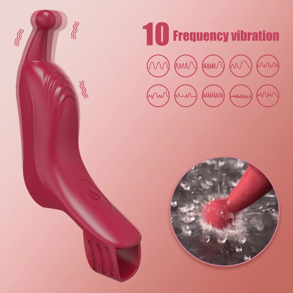 10 Modes Finger Vibrator Clitoris Massage G Spot Stimulation Rechargeable Vibrating Egg Sex Toys For Women Masturbation