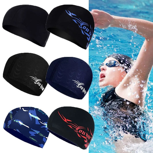 Swimming Caps For Men Women Elastic Nylon Ear Protection Long Hair Swimming Pool Hat Ultrathin Bathing Caps