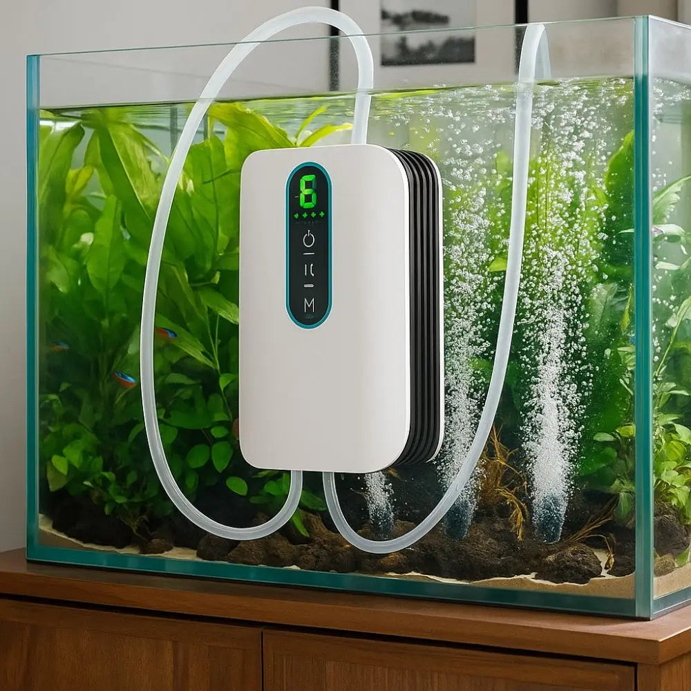 Single/Double Hole Aquarium Oxygen Pump Rechargeable Waterproof USB Oxygen Pump Ultra Silent Dual-Purpose Fish Tank Air Pump