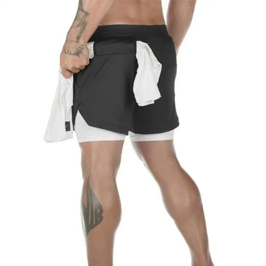 NEW Arrivals M-3XL Plus Size 6 Colors Summer Sports Versatile Double Layer Men's Shorts Everyday Casual Quick-Drying Sports Shorts