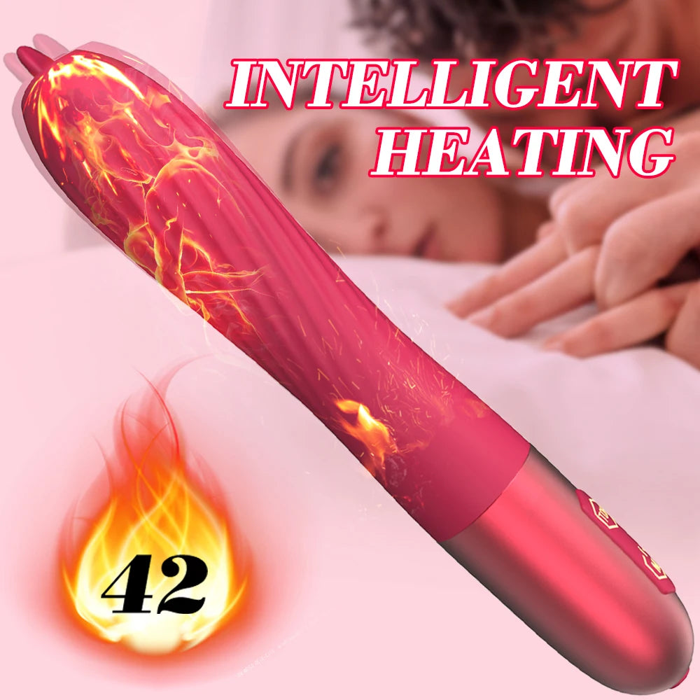 Adult G Spot Vibrator For Women Vaginal Clit Tongue Licking Stimulator Massager Bullet Vibrators Female Masturbation Dildo Sex Toys 18