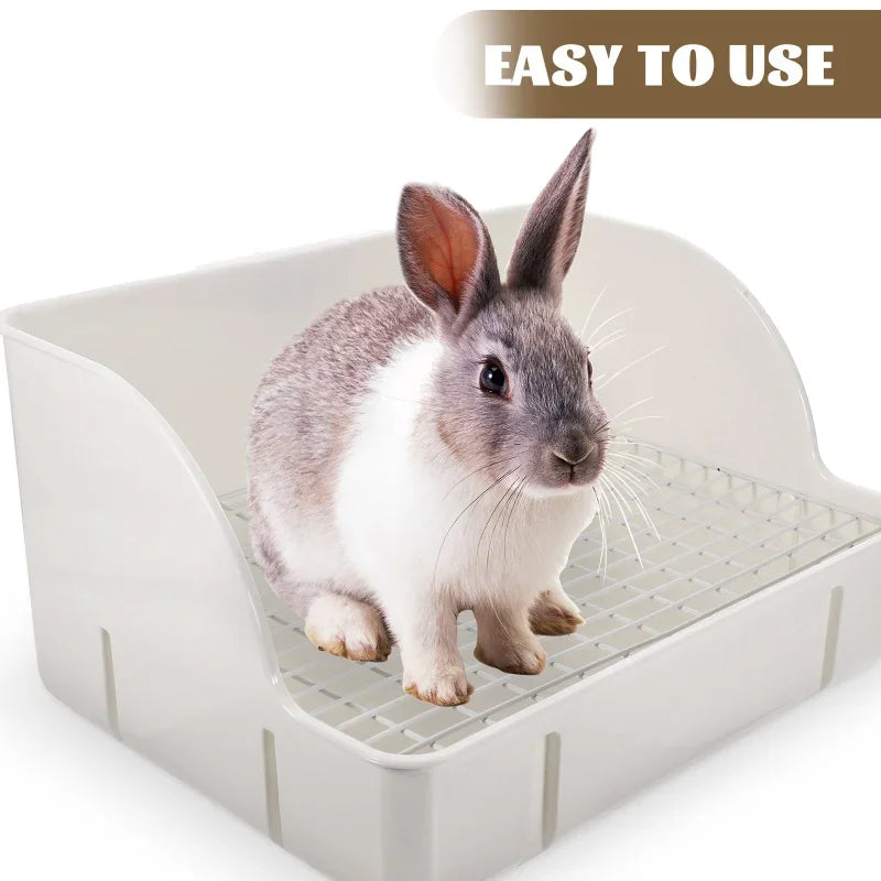 Rabbit Potty Pet Bedpan Bunny Cage Toilet Large Washable Dog Cat  Pee Pads Plastic for Bunnies Pets