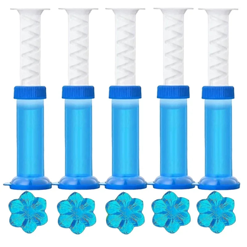 NEW 5PCS Toilet Cleaner Korean Gel Deodorant Toilet Gel Air Freshener Aromatic Flower Detergent Drain Kitchen Sink Bathroom Fragrance Household Cleaning Home Bathroom Cleaning Supplies