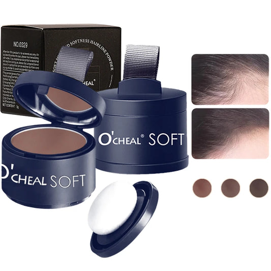 NEW 3 PCS Set Korean Hairline Fluffy Light Coffee Powder Repair Volume Powder Shadow Hair Concealer Coverage Fill Forehead Hairline Women Men Hair Care Accessories