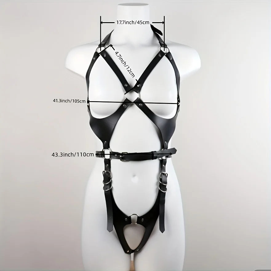 Cross-Border Europe And The United States New Sex Toys Hollow-Out Clothing Popular Leather Bondage Clothes In Stock