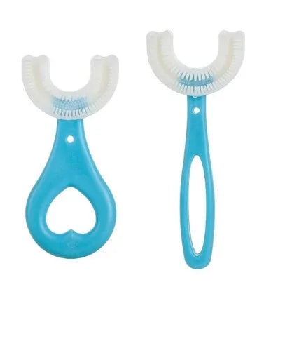 2 PCS Set Baby Toothbrush Children 360 Degree U-Shaped Child Toothbrush Teethers Baby Brush Silicone Kids Teeth Oral Care Cleaning Tools
