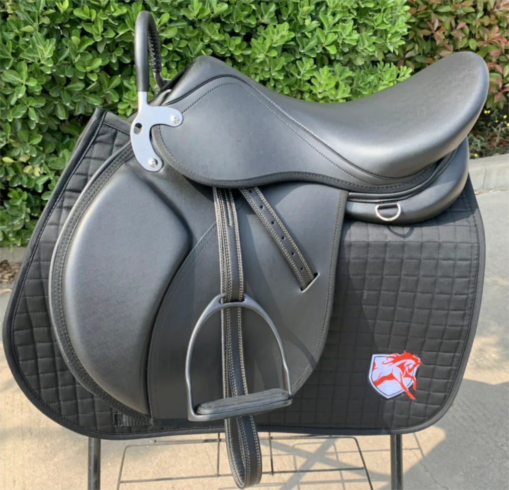 Western Leather Hand Carved Ranch Roper Horse Saddle + Accessories with Matching Headstall, Breastplate, Reins & Back Cinch, Seat Size Horses Supplies