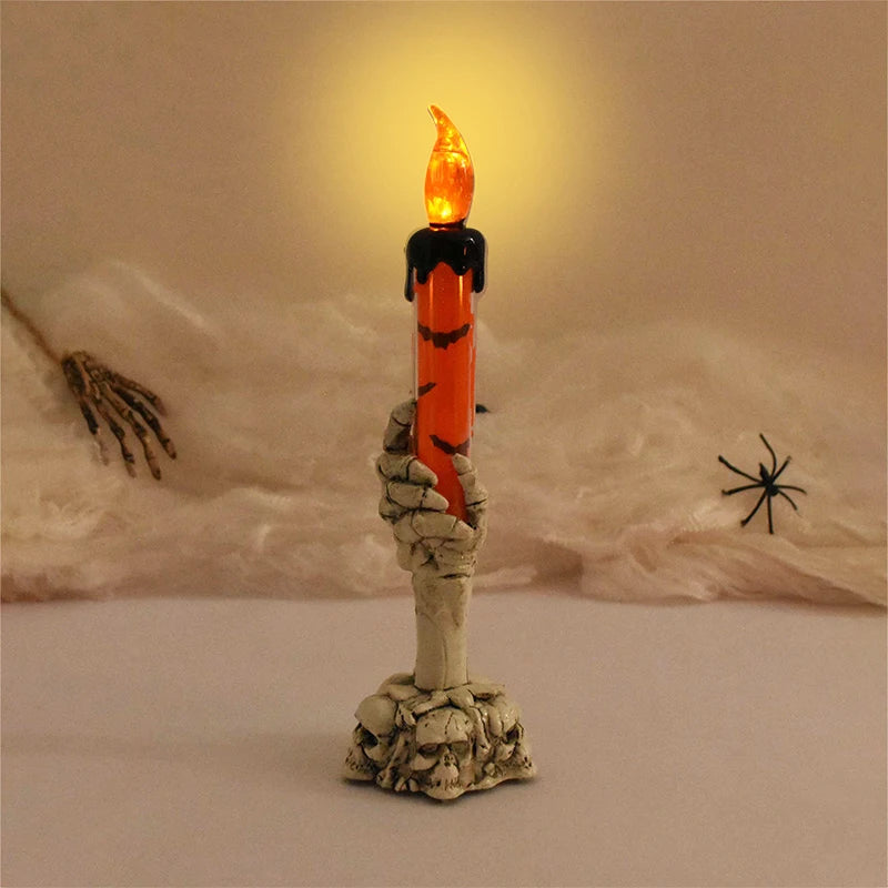 Halloween LED Candles Skeleton Ghost Hands LED Light Happy Halloween Party Home Decoration Supplies Haunted House Horror Props