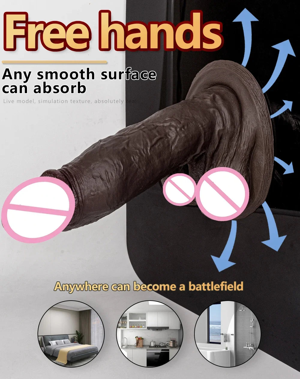 Super soft Realistic Dildos for women Black Coffee silicone coated rib simulation penis thick Women's masturbation tool toy