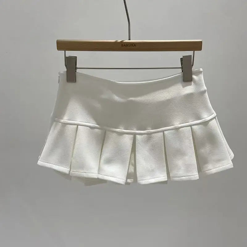 Sexy Mini Skirts Women New Summer Black Fashion Zipper Partywear Casual Slim Pleated Skirt Elegant Versatile Sexy Female Skirt