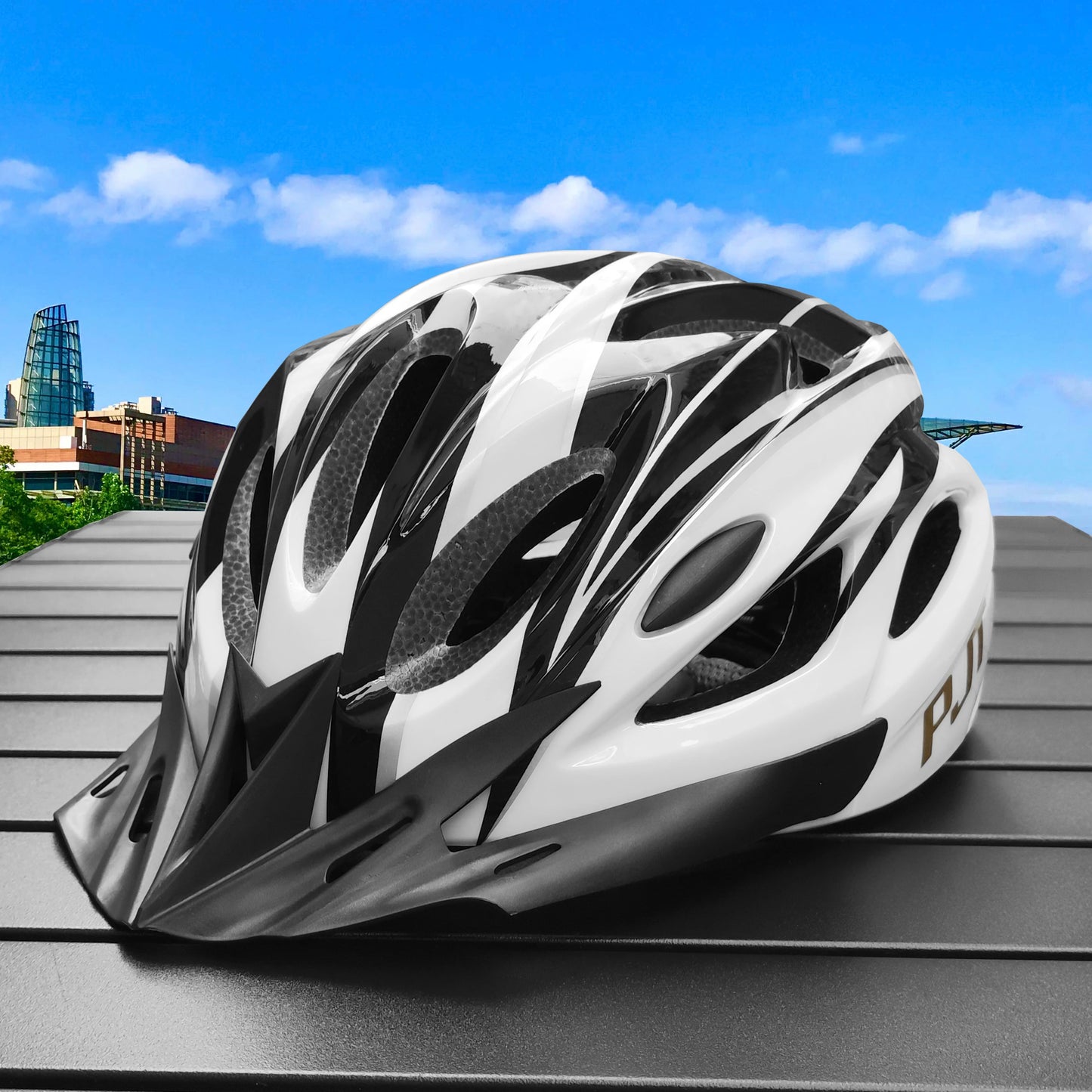 PMT Lightweight Cycling Helmet Comfort Lining Hollow Riding Safety Head Protection Bicycle MTB Helmet Carbon Pattern Bike Helmet