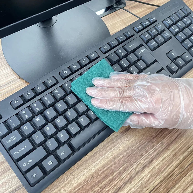 NEW 100PCS Disposable TPE Silicone Gloves Kitchen Bathroom Restaurant Camping Travel Waterproof Oil-Proof Household Cleaning Tools