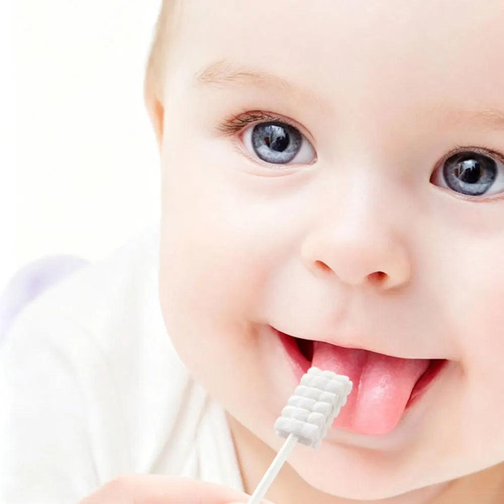 30/60/90/150/300 PCS Set Baby Mouth Cleaning Stick Disposable Detergent Milk Tooth Veil Toothbrush Baby Tongue Coating Brush Scraper Cleaner Wash Newborn Baby Teeth Care
