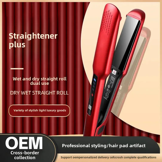 Portable Automatic Dry Wet Two Use Straightening Curling Iron Adjustable Temperature Wavy Hair Straightener And Curler Four Levels Women Beauty Salon Spa Accessories Hair Care Tools