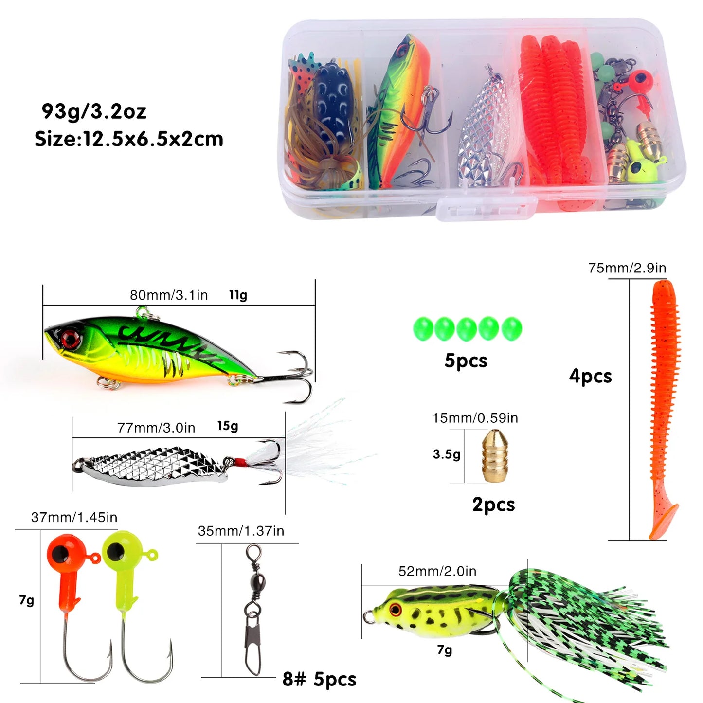 Full Set Professional  Fishing Combo 1.8-2.1m Carbon Fiber Rod  7.2:1 High Speed Reel with Diverse Lures for Freshwater Saltwater Ocean Lake Pond River Fishing Tool Sets