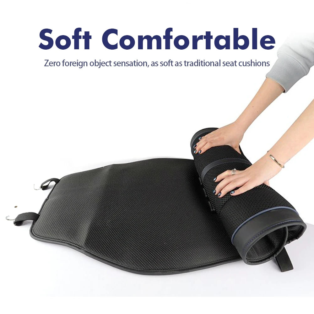 DC 12V 3D Spacer Car Summer Cool Air Seat Cushion With Massage Fast Blowing Ventilation Seat Cooling Pat Refrigerated Seat