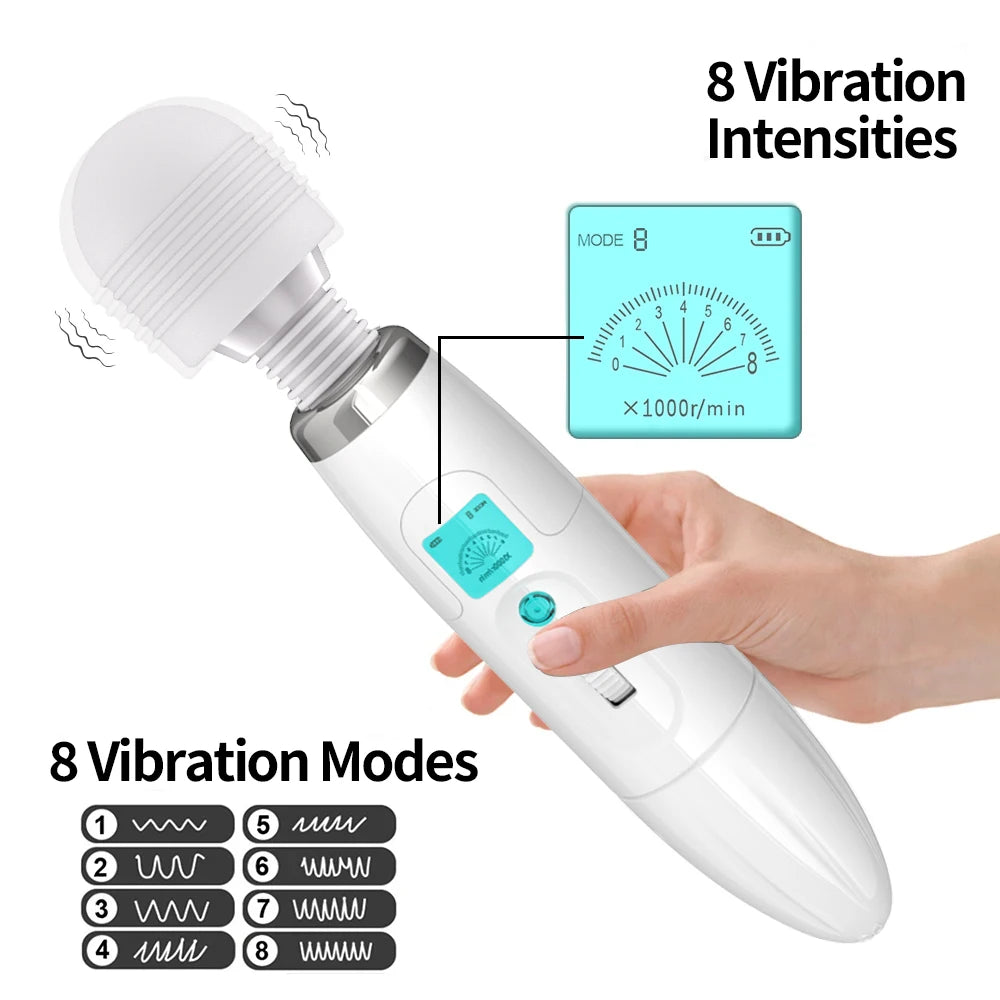 NEW!!!! HOT SALE!!!! Wireless Vibrator USB Rechargeable Massager Sex Toys for Woman Masturbator Silicone  Erotic AV Magic Wand Clitoris Stimulator Women Masturbation Supplies Adults 18+ Sex Toys Products