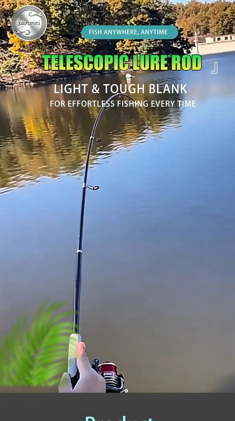 2.10M Travel Portable Telescopic Carbon Fiber Lure Rod 1.8m/2.1m Spinning Optional Ultra Light Carbon Long Cast River Lakes Sea Boat Fishing Accessories