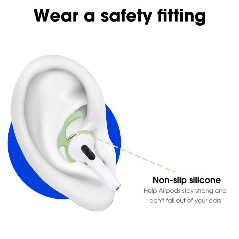 NEW 6 Pairs In-Ear Soft Silicone Ear Tips Cover for Apple Air Pods 3 Protective Ear Pads Earphone Cup Earpads with Anti-Slip Ear Hook