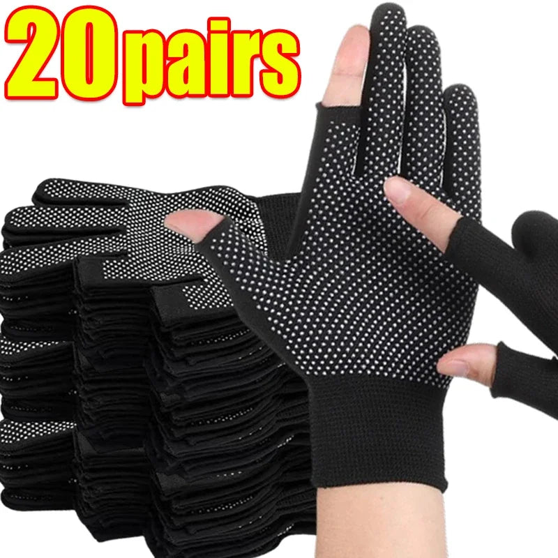 NEW Arrivals 10-20Pairs Set Anti-slip Work Gloves for Motorcycle Cycling Sport Men Women Lightweight Thin Breathable Touchscreen Glove Outdoor Home Kitchen Garden Plants Workout Gloves