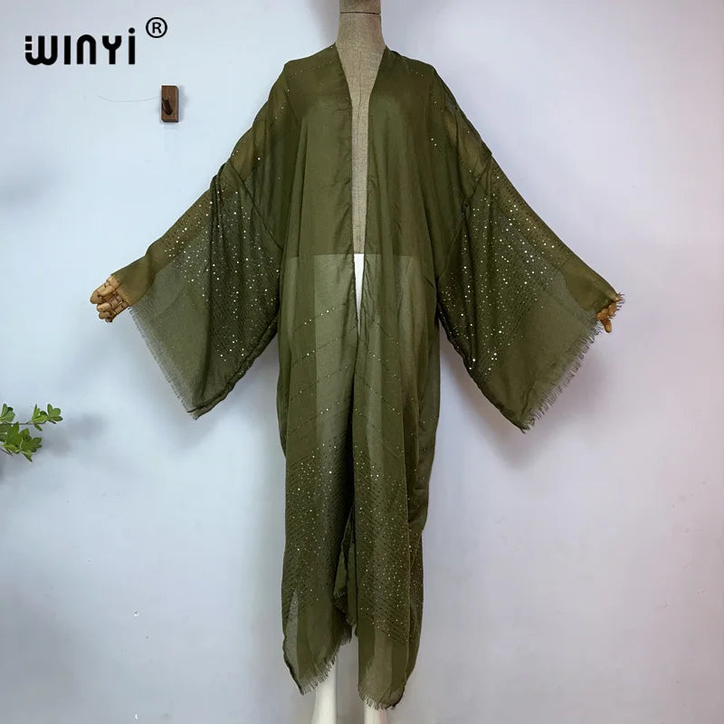 BRAND NEW African Luxury Women 12 Colors/Patterns Bohemian Gold Thread Monochrome Elegant Casual Dress Cardigan Swimwear Swimsuit Cover Ups Sexy Kimono Ladies Summer Maxi Cover-Up Dress