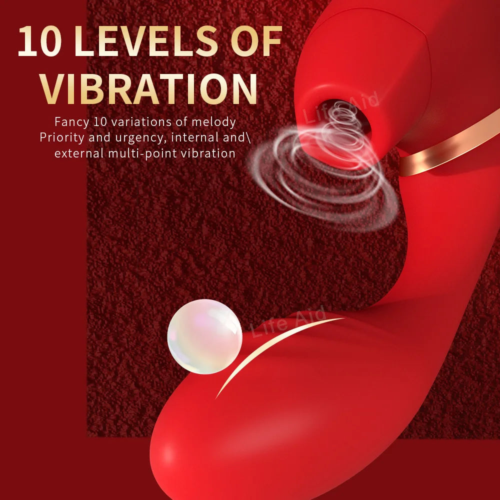 Vibrator For Women 3 In 1 Licking Sucking Vacuum Machine Clitoris Stimulator G-Spot Dildo Wand Female Clit Sucker Adult Sex Toys