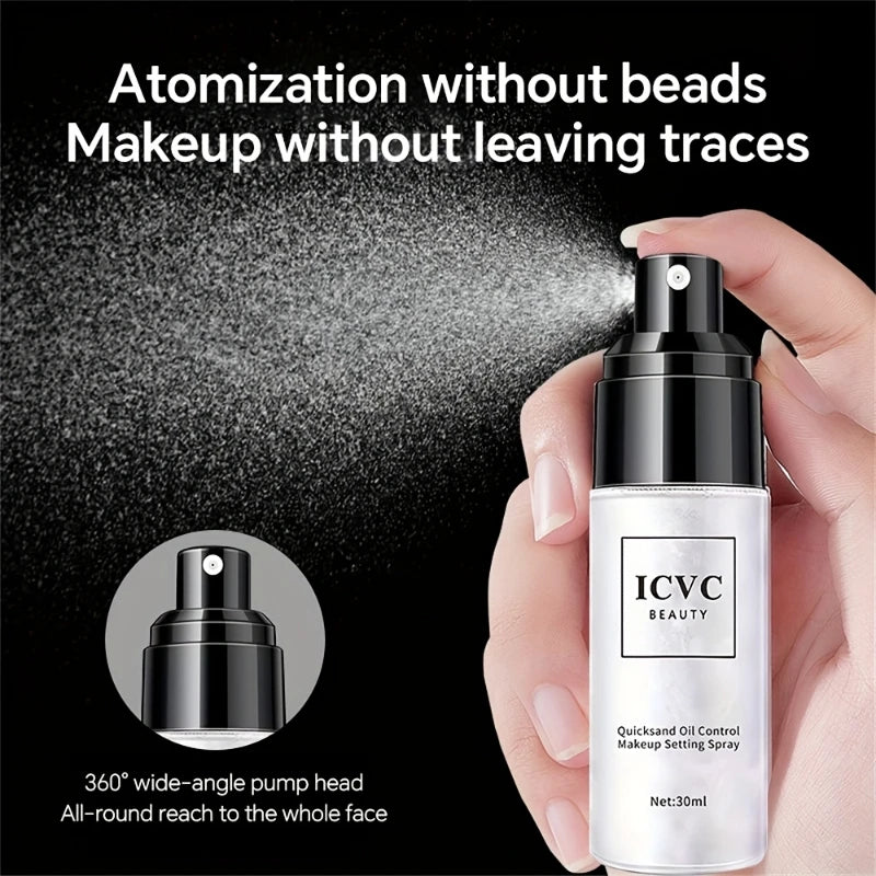 2PCS Set Professional Makeup Setting Spray, Oil-Control Fixation Spray Makeup, Long-Lasting, Natural Matte, Refreshing Cosmetics For Women