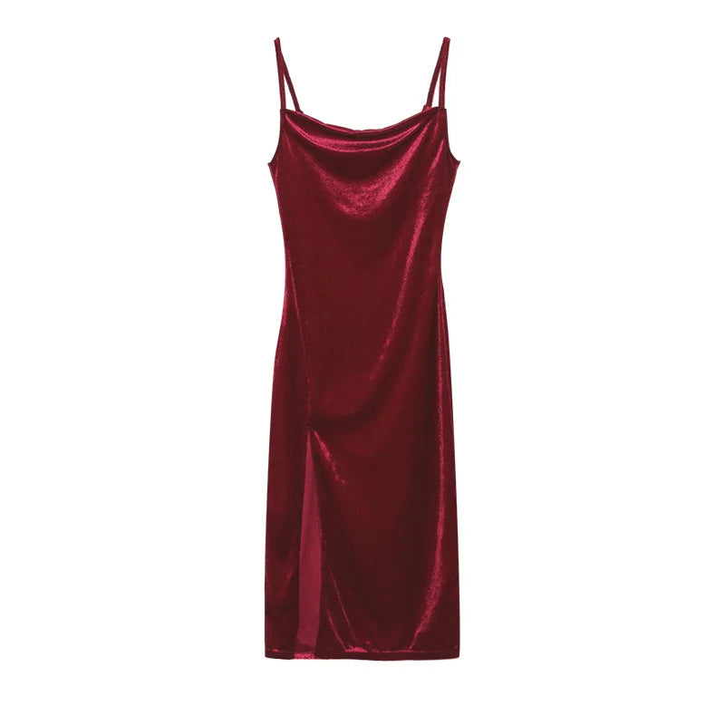 Multi-Colors S-XL UK Size Woman European American Dresses Style Women's Clothing New Spring Summer Fashion Sexy Slim Fit Slit Suspender Evening Party Night Clubwear Dress