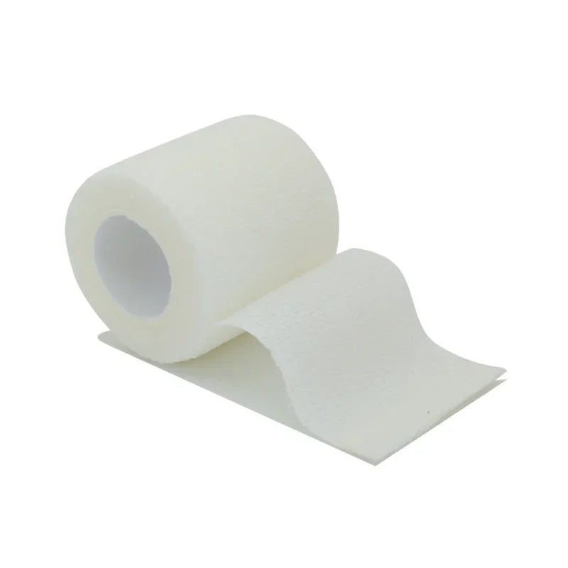 12/24 PCS Set White Sport Self Adhesive Elastic Bandage Wrap Tape Elastoplast For Knee Support Pads Finger Ankle Palm 2.5CM-15CM Workouts Running Cycling Gym Sports Accessories