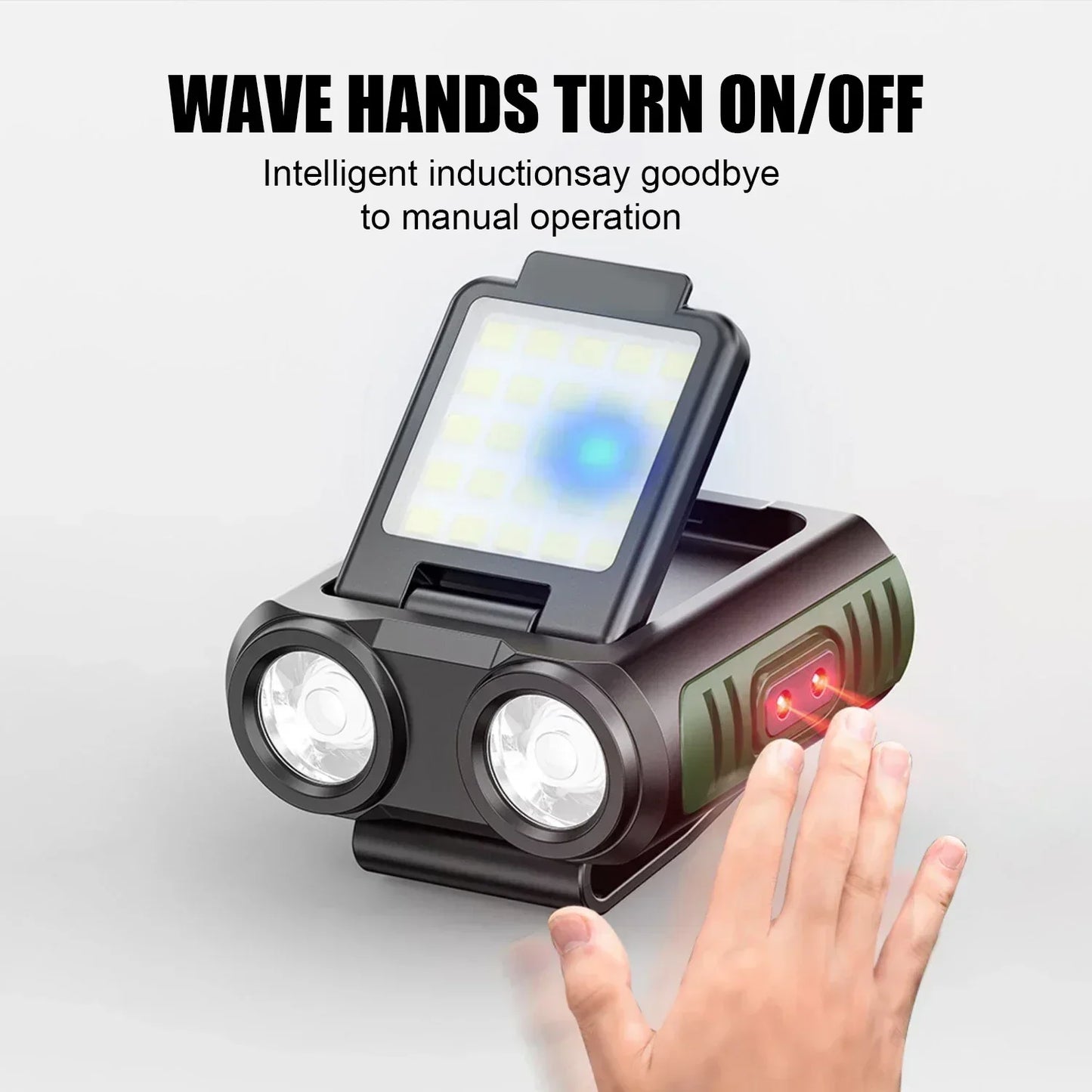 NEW Arrivals 1/3/5PCS Set High Power Rechargeable Led Flashlight Helmet Lamp Long Lasting Rechargeable Lamps For Fishing Supplies Tourism Cap Lights Camping Outdoor Hiking Flashlight