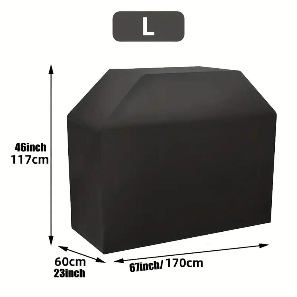 NEW S(80x60CM) XXL(190x17x117CM)  BBQ Grill Barbeque Cover  Anti-Dust Waterproof Weber Heavy Duty Charbroil BBQ Cover Outdoor Rain Protective Barbeque Cover