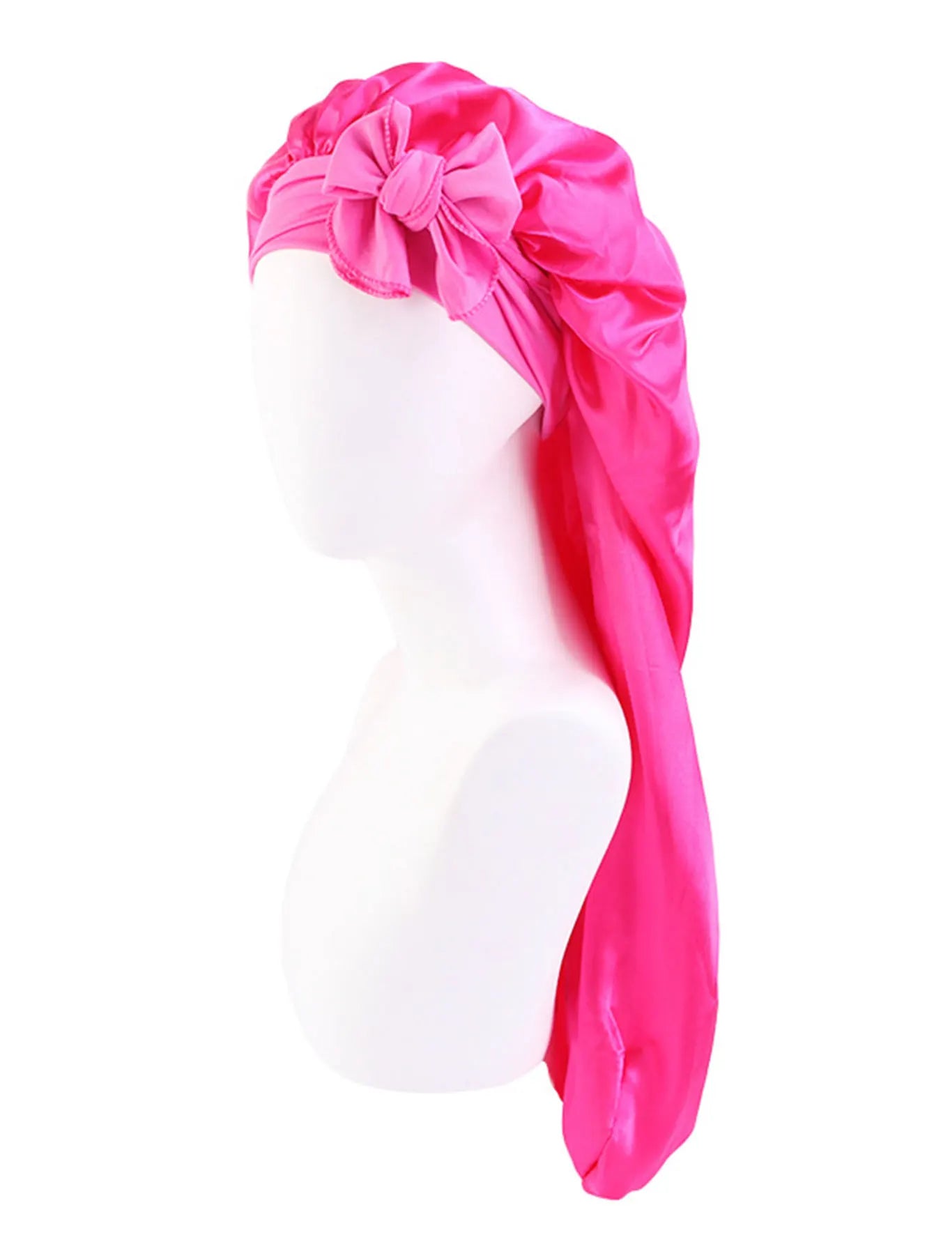 Soft Silky Long Satin Bonnet For Women Natural Hair And Curly Hair Extra Large Size Hair Cap With Tie For Comfortable Night Sleep Hair Protection