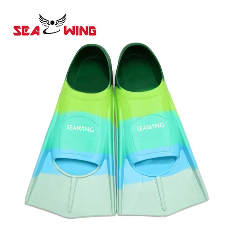 XS-XL Size Adults Kids Colorful Swimming Training Fins for Summer Beach Swimming  Elastic and Soft Silicone Diving Frog Shoes