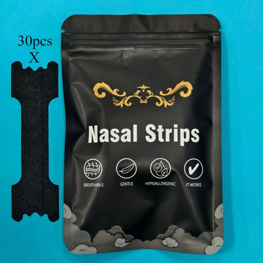 30 PCS Set Enhanced Adhesion Sports Nasal Strips – Breathable & Comfortable Design, Suitable for Sports Outdoor Running & Sleep Aid Anti-Snoring Patches