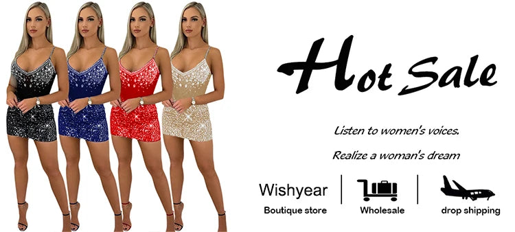 Low-Price Sales are Limited New S-2XL Luxury Black Sleeveless Spaghetti Straps Rhinestone Sequin Patchwork Mini Dress Women Formal Evening Bodycon Wedding Birthday Party Ladies Girls Luxury Fashion Clothing Supplies