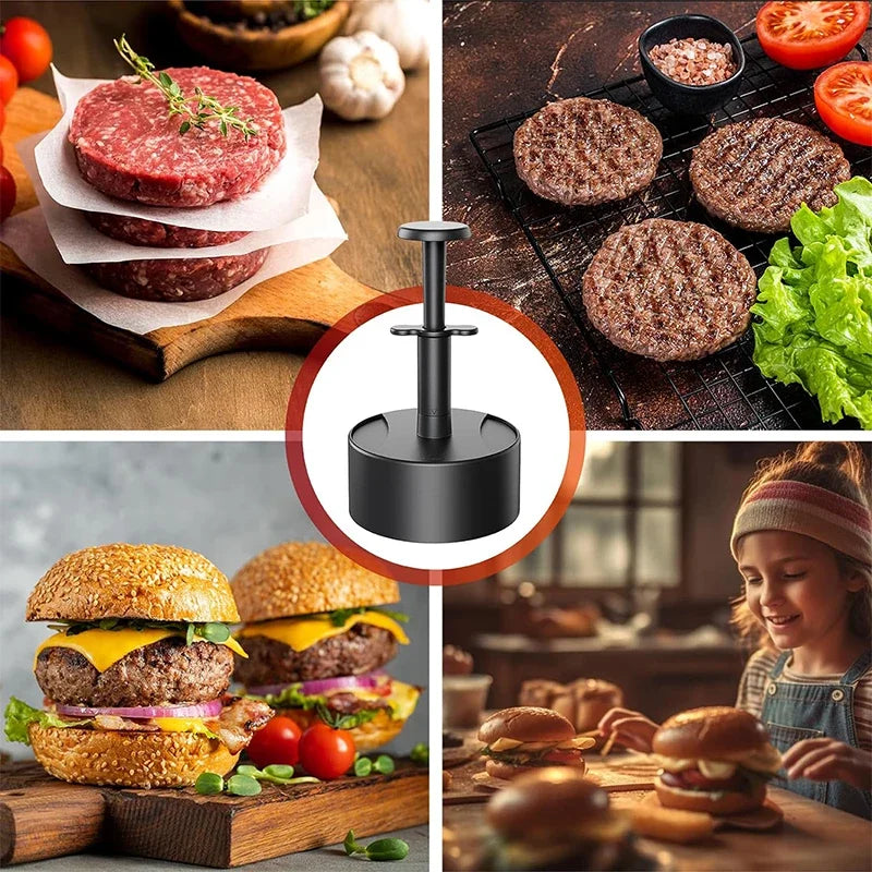 Hamburger Press Patty Maker, Stuffed Burger Mold for Beef & Veggie Patties, Perfect for BBQ & Homemade Burger Cooking Tools Kitchen Accessories