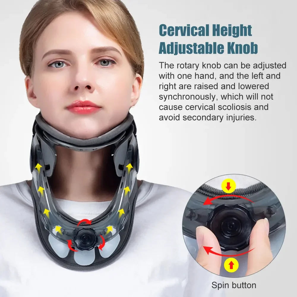 NEW Adjustable Inflatable Cervical Neck Traction Stretcher Collar Stretching Correction Neck Protection Brace Support with Air Pump Health Care Accessories
