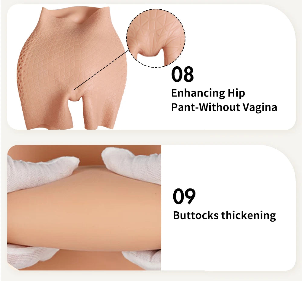 S - L Size 5 Point Pants Silicone Buttock Thick Hips Fake Buttocks Panties Enlarger Enhancement Butt Pants Silicone Buttock Cosplay Drag Queen Women Men Underwear